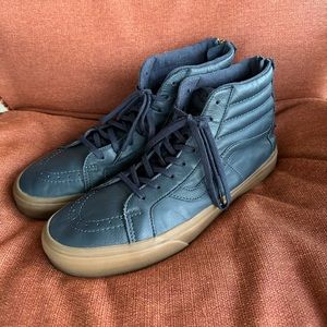 Vans Sk8-Hi Leather Zip Ups Size 12